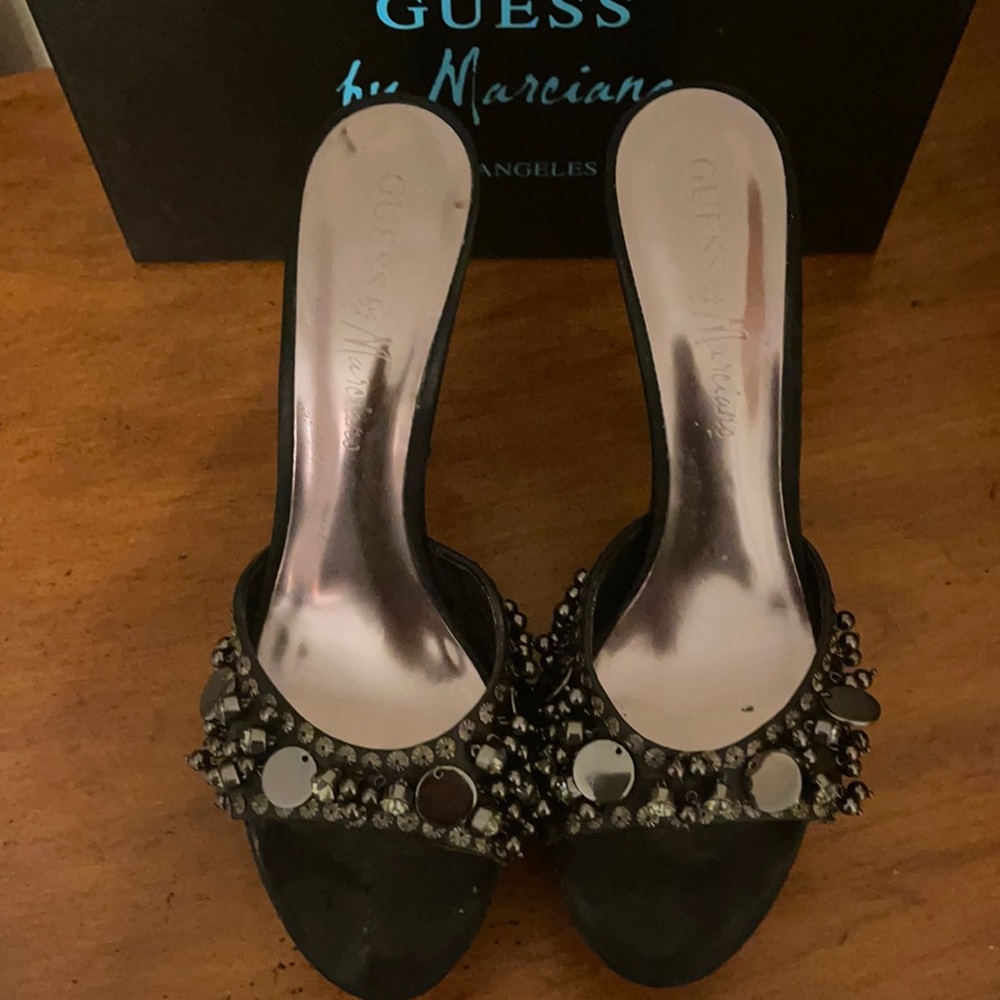 Guess by Marciano black leather heels